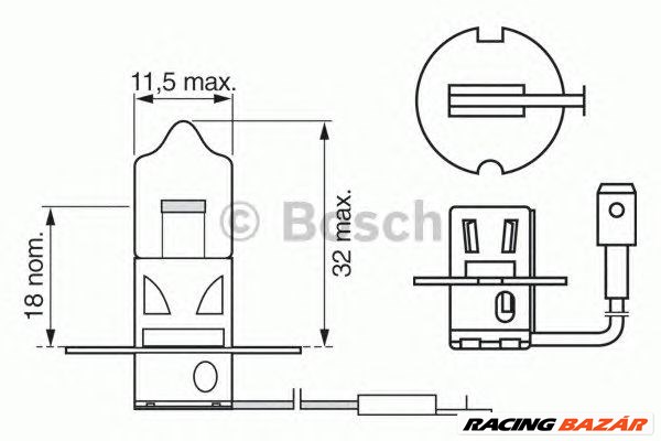 BOSCH 1 987 302 431 - fényszóró izzó DAF GAZ IRISBUS IVECO KAMAZ MAN MERCEDES-BENZ NEOPLAN NISSAN RE 1. kép