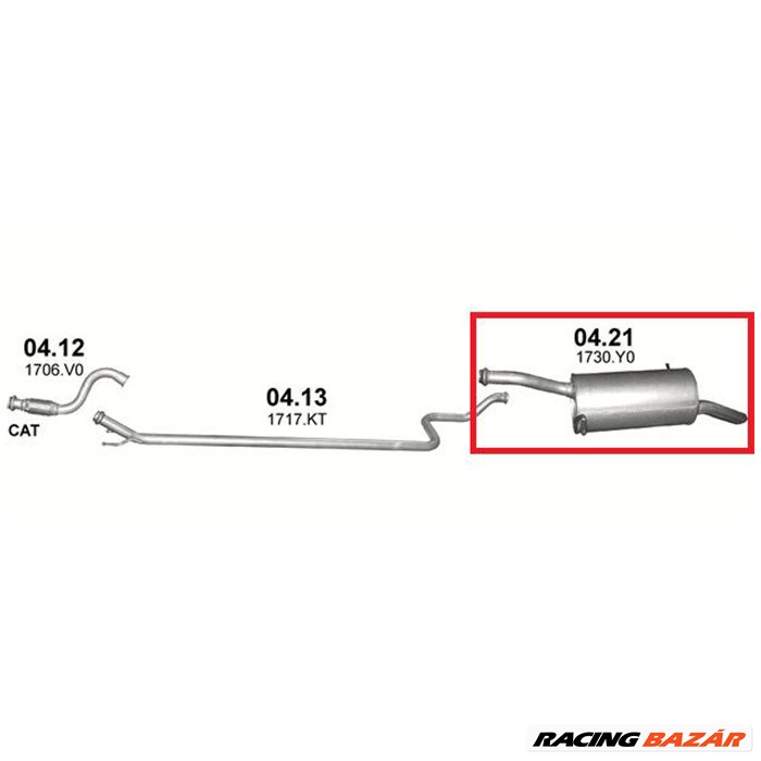 Polmo 04.21 kipufogó hátsó dob 2. kép