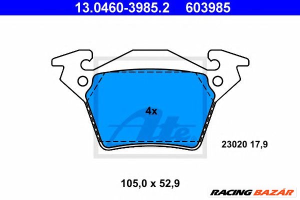 ATE 13.0460-3985.2 - fékbetét MERCEDES-BENZ 1. kép