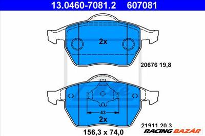 ATE 13.0460-7081.2 - fékbetét AUDI SEAT SKODA VW