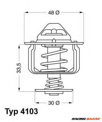 WAHLER 4103.82D - termosztát, hűtőfolyadék DAIHATSU TOYOTA VW 1. kép