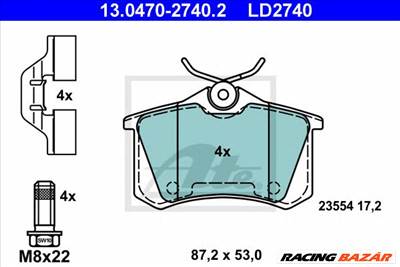ATE 13.0470-2740.2 - fékbetét CITROËN DS PEUGEOT RENAULT