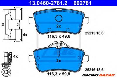 ATE 13.0460-2781.2 - fékbetét MERCEDES-BENZ