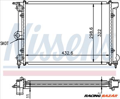 NISSENS 651631 Hűtőradiátor