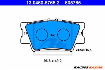 ATE 13.0460-5765.2 - fékbetét LEXUS TOYOTA