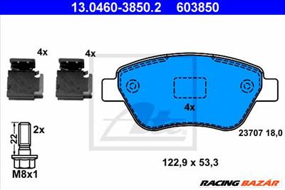 ATE 13.0460-3850.2 - fékbetét FIAT