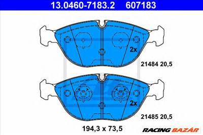 ATE 13.0460-7183.2 - fékbetét AUDI BENTLEY BMW CHRYSLER MERCEDES-BENZ ROLLS-ROYCE VW