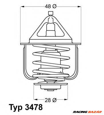 WAHLER 3478.82D - termosztát, hűtőfolyadék DAIHATSU MITSUBISHI NISSAN TOYOTA