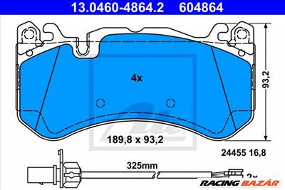 ATE 13.0460-4864.2 - fékbetét AUDI