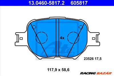 ATE 13.0460-5817.2 - fékbetét TOYOTA