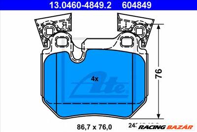ATE 13.0460-4849.2 - fékbetét BMW