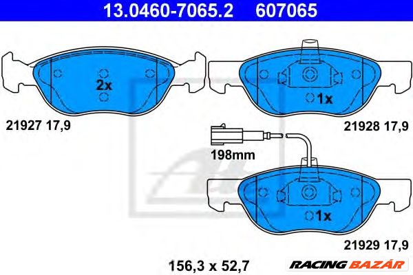 ATE 13.0460-7065.2 - fékbetét FIAT LANCIA 1. kép