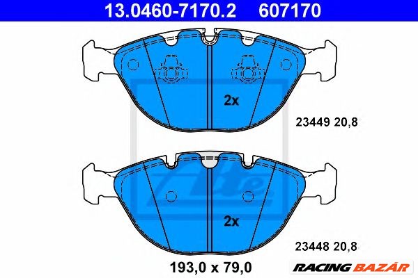 ATE 13.0460-7170.2 - fékbetét BMW 1. kép