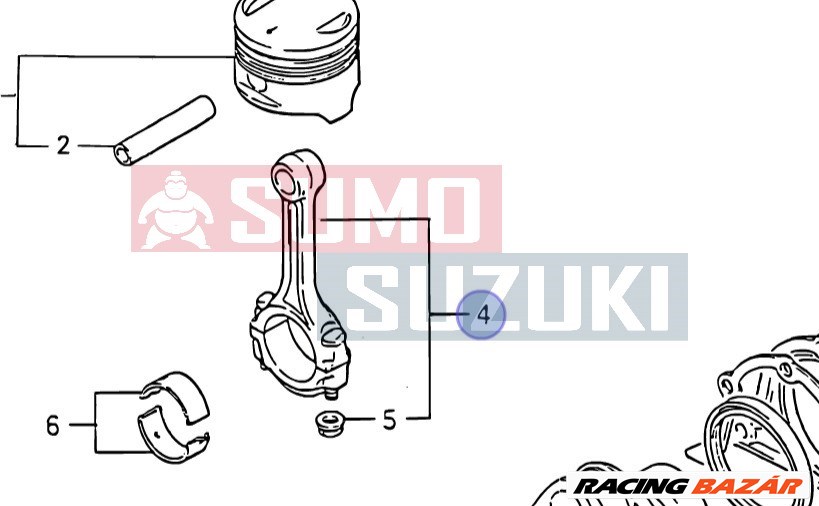 Suzuki Swift hajtókar Samurai 1,3 hajtókar MGP 12160-86002  3. kép