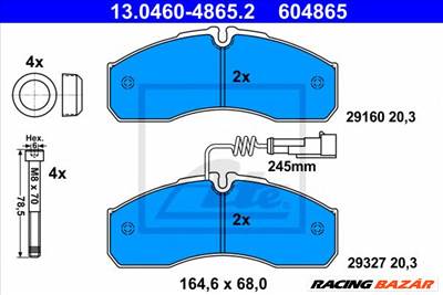 ATE 13.0460-4865.2 - fékbetét NISSAN