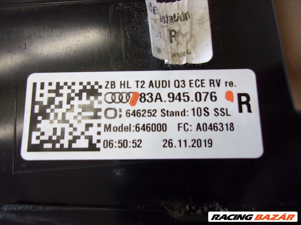 AUDI Q3 83A jobb hátsó lámpa 2018- 83A945076 4. kép