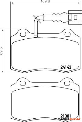 TEXTAR 2414301 - fékbetét SEAT 1. kép