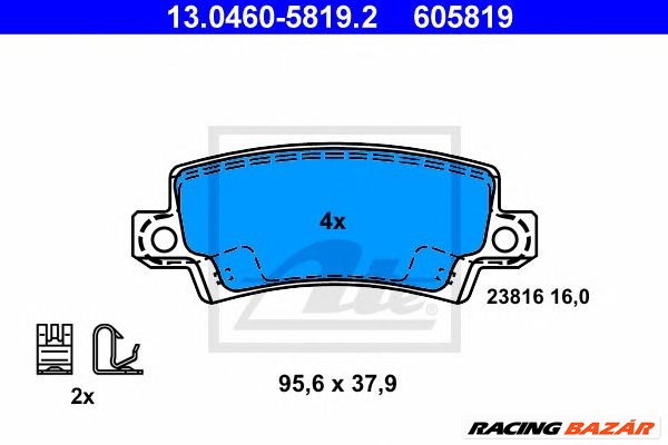 ATE 13.0460-5819.2 - fékbetét TOYOTA 1. kép