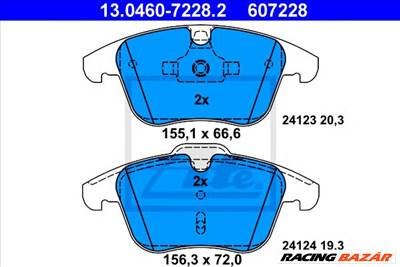 ATE 13.0460-7228.2 - fékbetét FORD LAND ROVER VOLVO