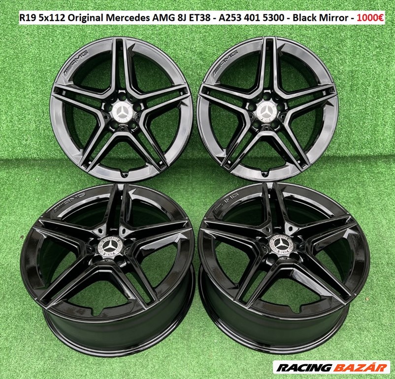 R19 5x112 Original Mercedes AMG 8J ET38 - A253 401 5300 - Black Mirror / 8x19 gyári felnik 1. kép