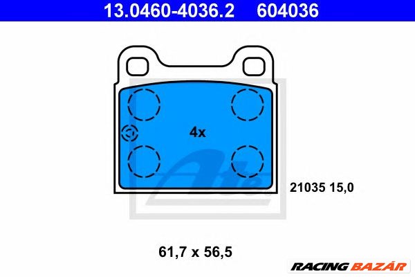 ATE 13.0460-4036.2 - fékbetét MERCEDES-BENZ 1. kép
