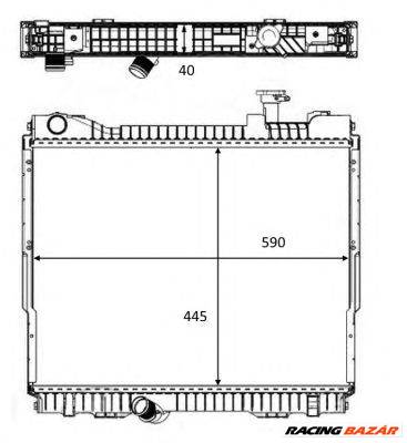 NRF 58484 - Vízhűtő (Hűtőradiátor) NISSAN RENAULT TRUCKS