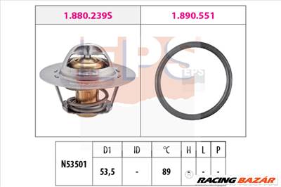 EPS 1.880.239 - termosztát, hűtőfolyadék OPEL RENAULT VAUXHALL