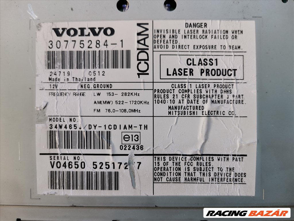 Volvo V50 cd rádió  307752841 2. kép