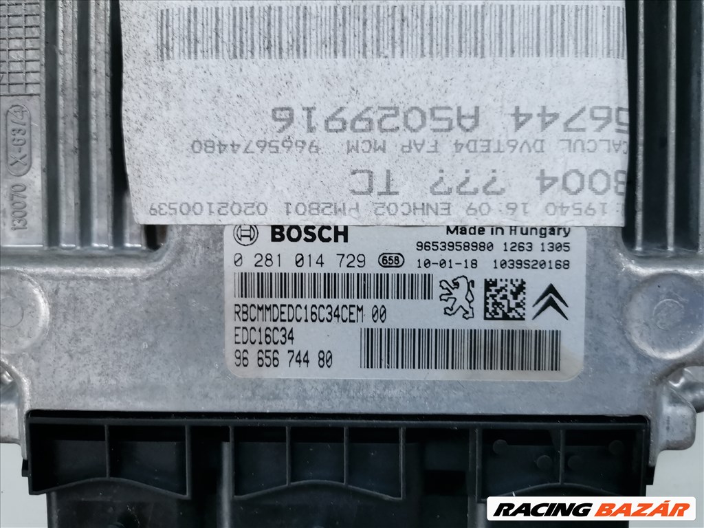 Peugeot 5008 I 1.6 HDi motorvezérlő elektronika 9665674480 0281014729 2. kép