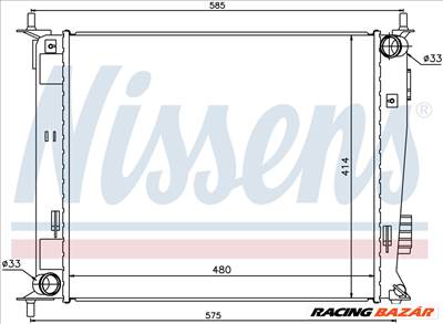 NISSENS 66742 Hűtőradiátor