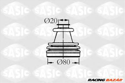 SASIC 2933773 - féltengely gumiharang készlet CITROËN PEUGEOT