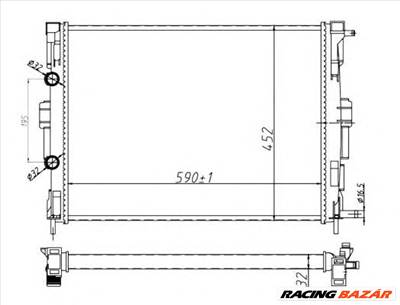 NRF 58329A - Vízhűtő (Hűtőradiátor) RENAULT