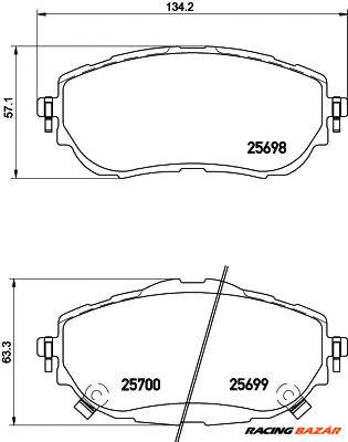 TEXTAR 2569801 - fékbetét TOYOTA