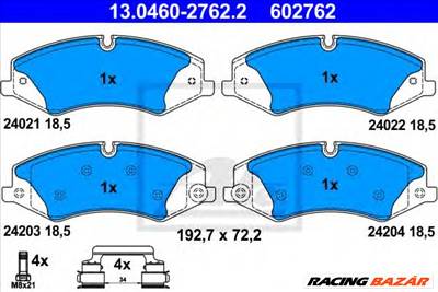 ATE 13.0460-2762.2 - fékbetét LAND ROVER