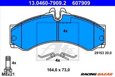 ATE 13.0460-7909.2 - fékbetét MERCEDES-BENZ VW