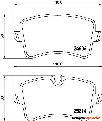 TEXTAR 2521404 - fékbetét AUDI