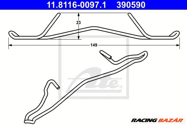 ATE 11.8116-0097.1 - Rugó, féknyereg CHEVROLET DAEWOO OPEL VAUXHALL 1. kép