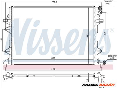 NISSENS 65017 Hűtőradiátor