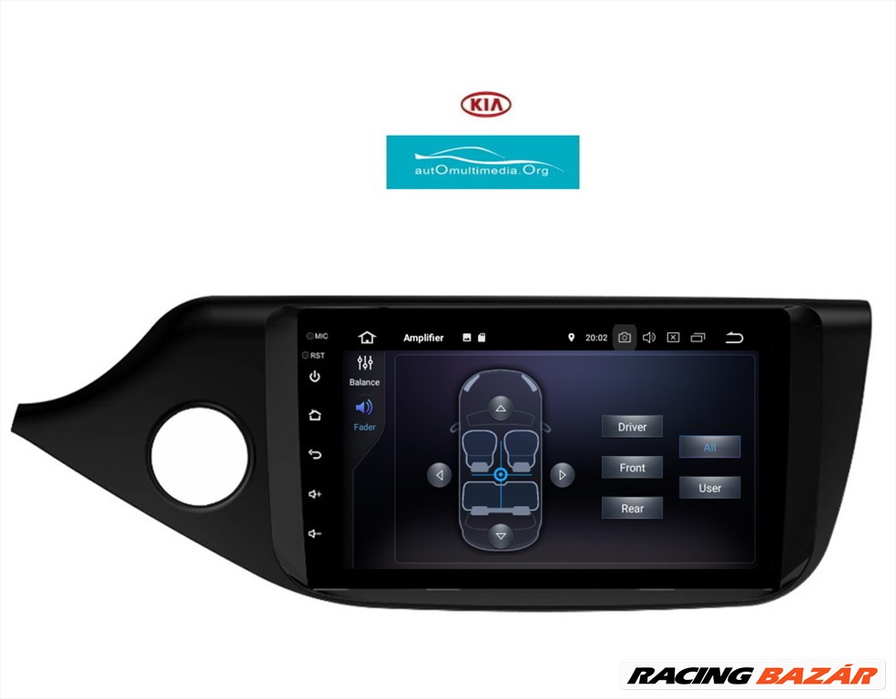 Kia Ceed Android 11 Multimédia GPS Rádió Fejegység Tolatókamerával 5. kép