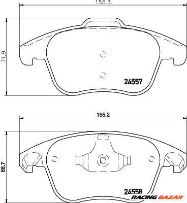 TEXTAR 2455701 - fékbetét CITROËN DS DS (CAPSA) OPEL PEUGEOT VAUXHALL