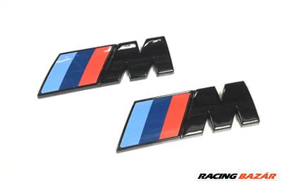 Gyári BMW M fekete sárvédő embléma készlet 51145A4B373