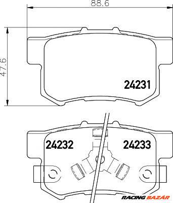 TEXTAR 2423101 - fékbetét ACURA HONDA HONDA (DONGFENG) HONDA (GAC)