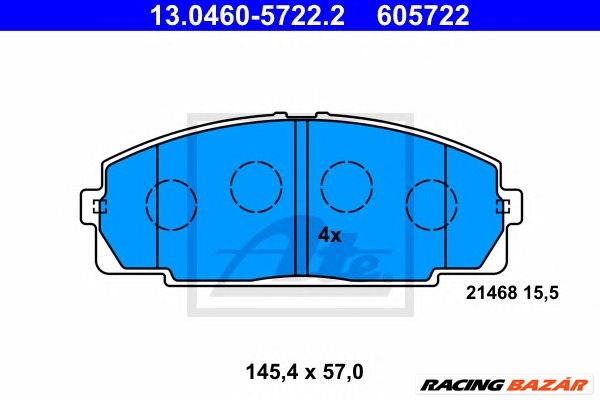 ATE 13.0460-5722.2 - fékbetét TOYOTA 1. kép