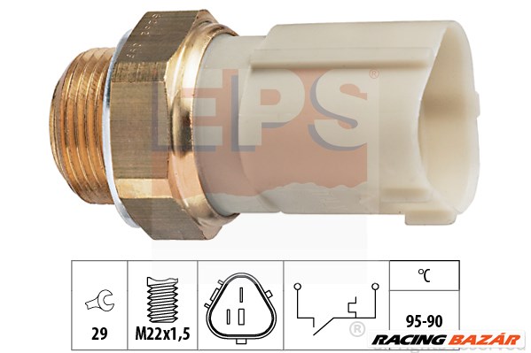 EPS 1.850.262 - hűtőventillátor kapcsoló AUDI SEAT SKODA VW 1. kép