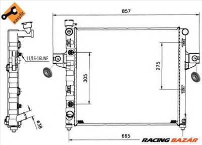 NRF 58112 - Vízhűtő (Hűtőradiátor) JEEP