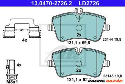 ATE 13.0470-2726.2 - fékbetét MERCEDES-BENZ