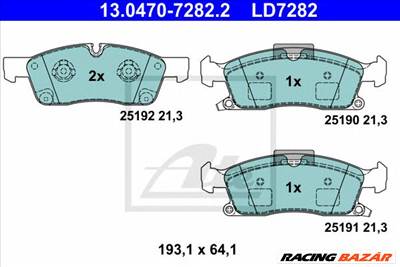 ATE 13.0470-7282.2 - fékbetét JEEP MERCEDES-BENZ