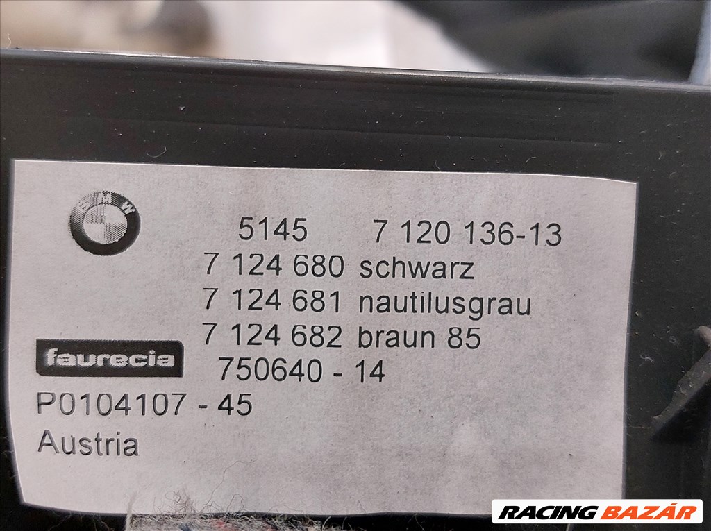 BMW E87 fekete műszerfal kormány alatti alsó burkolat borítás (117272) 7124680 4. kép