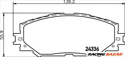 TEXTAR 2433601 - fékbetét LEXUS SCION SUBARU TOYOTA TOYOTA (FAW)