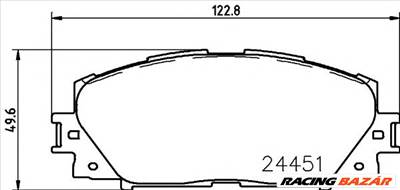 TEXTAR 2445101 - fékbetét DAIHATSU GREAT WALL LEXUS LIFAN TOYOTA TOYOTA (FAW) TOYOTA (GAC) ZHONGHUA(